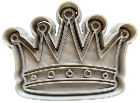 The Cookie Cutter Hub Cortador de galletas King's Crown de 9 cm y grabador a juego para galletas, galletas, decoración de hornear