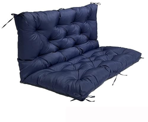 Replacement Cushions for Swing, 2/3 Seat Porch swing patio furniture cushions with Backrest and Ties Waterproof Porch Swing Cushion for Outdoor Loveseat Glider Patio Swing Glider Rocking Chair Bench (