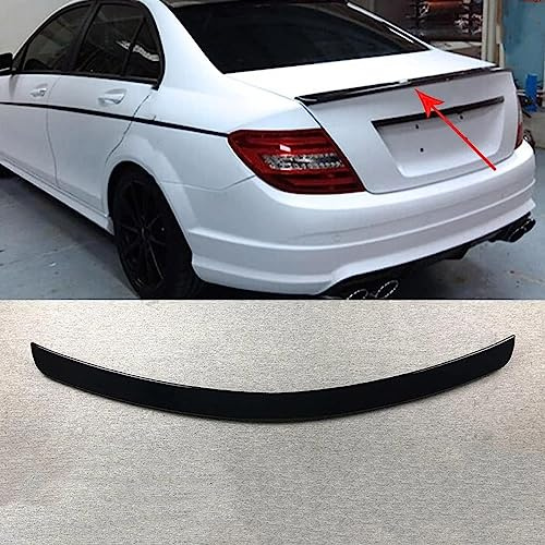 KAMNIK Heckspoiler Spoiler für Mercedes Benz W204 C Class 4Door 2007-2014 C180 C200 C220 C260, Aluminium Heckflügel Außen Styling Zubehör, Schwarz