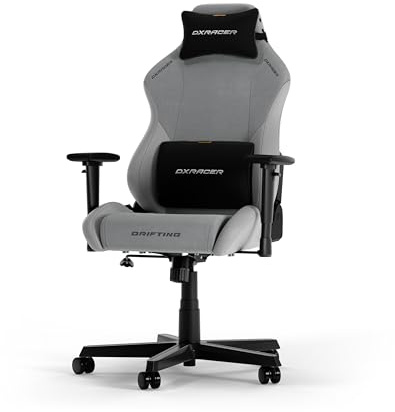 DXRacer DRIFTING L Grau Stoff das Orginal Gaming Stuhl