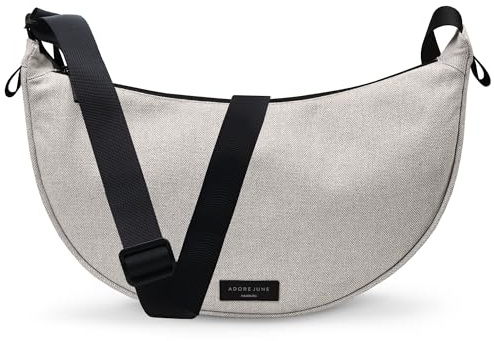 Adore June Borsa Mezzaluna Tracolla Vin, Borsa a Tracolla Donna, Moderna Borsa a Spalla con Tracolla Regolabile, Idrorepellente in Materiale Riciclato, Made in Europe