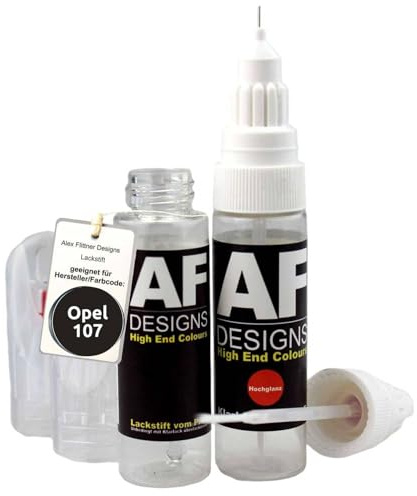 Alex Flittner Designs Lackstift-Set für Opel ANTHRAZIT metallic 107 | Lackstift Set geeignet für Farbcode: 107 und Farbname: ANTHRAZIT metallic