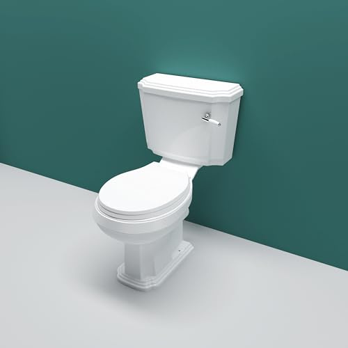 Sky Bathroom Ceramic Close Coupled Toilet White Traditional Victorian Style Pan WC
