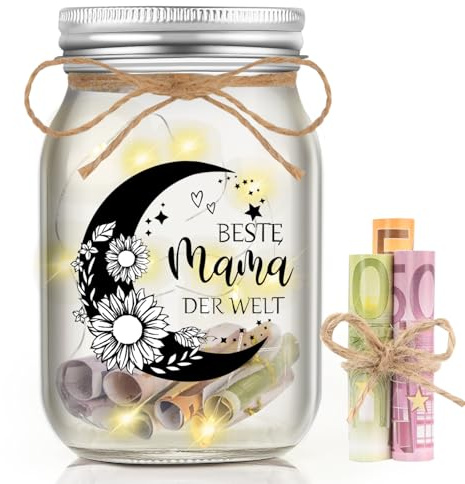 Geschenke für Mama, LED Flaschenlicht Mama Geschenk Weihnachten Weihnachtsgeschenke für Mama Geburtstagsgeschenk Geschenk für Mama Geldgeschenke Muttertagsgeschenk Mutter Geschenk Muttertagsgeschenke