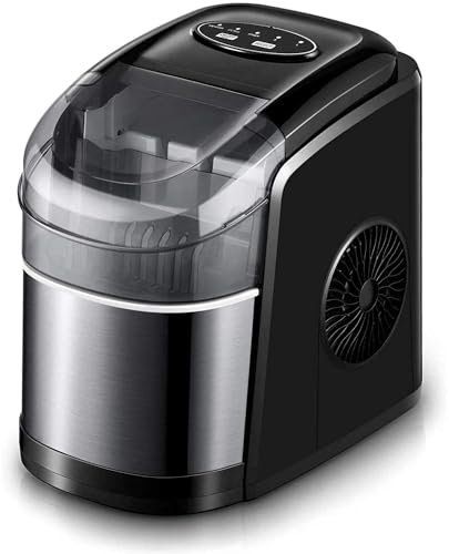 Máquina De Hielo For Encimera Con Autolimpieza, Máquina De Hielo Portátil De Salida Diaria De 26 Libras, 9 Cubos Listos En 6 Minutos, Máquina De Hielo Compacta Con Pala For Hielo