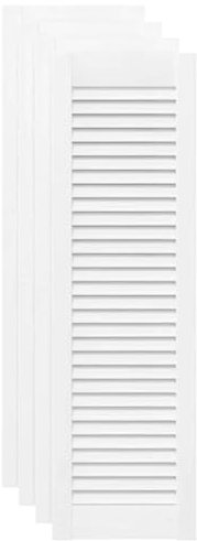 vidaXL Ante a Lamelle 4 pz Bianche 99x29,5 cm, Porta della mobilia, Porta dell'Armadio, Pannello a lamelle in Legno, Porta dell'Armadio con Le doghe