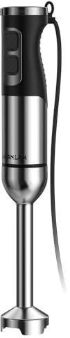 1000W Powerful Immersion Blender Handheld, 2025 New Update Hand Blender with 25-Speed and Heavy-Duty Copper Motor (Silver)