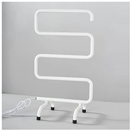 Scaldasalviette a Pavimento, scaldasalviette Elettrico Piegato, scaldasalviette Indipendente, scaldasalviette Portatile per la casa, Bagno, in Acciaio Inox, Spina elettrica