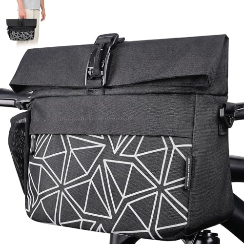 GXCROR Lenkertasche Fahrrad,9L,Fahrradtasche Lenker,Lenkertaschen,Fahrradlenkertasche mit Schultergurt