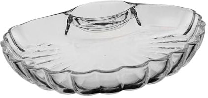 Sharplace Placa de Bola de con Una Copa de Buceo: Placa Que Logra La Cáscara de Carcasa Multifuncional Placa de Sushi para La Cocina de Lechuga, Claro, Individual