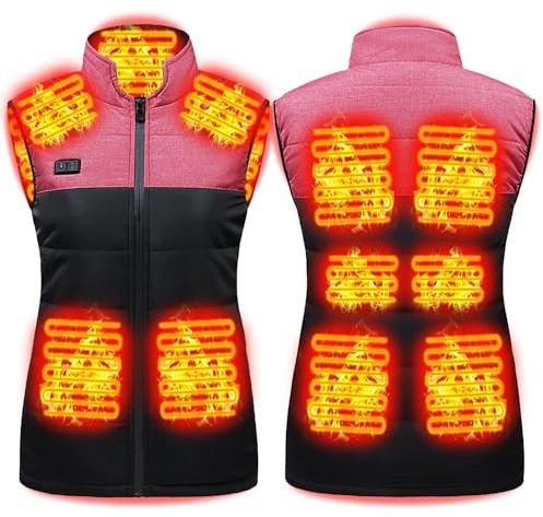 Gilet chauffant pour homme et femme, veste chauffante électrique USB avec 11 zones de chauffage, gilet chauffant léger, pour la pêche et la chasse