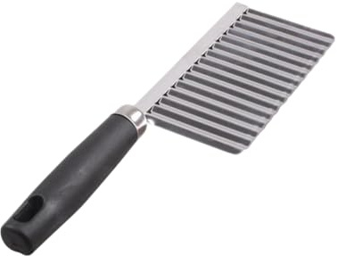 ZUNOXAZ Cortador de Patatas Ondulado Inoxidable con Mango Ergonómico para Verduras y Frutas Herramienta de Cocina Multifunción para Chips Caseros y Cortes Decorativos