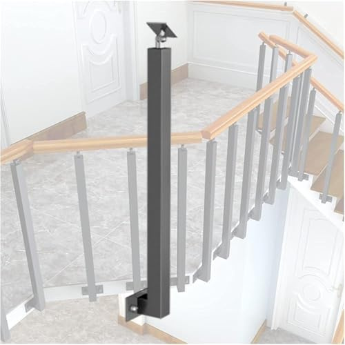 Mandrini regolabili in metallo nero a 270° per ponti e scale esterne, ideale per ringhiere da giardino 110 cm, confezione da 1 pezzo perfetto per ristrutturare la casa
