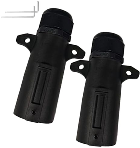 Prise de remorque 7 broches,2 Pièces Connecteur De Harnais De Câblage Pour Éclairage VR - Adaptateur Robuste Pour Signalisation Ferme Garage Camping Paysage Tractage Véhicule Camion