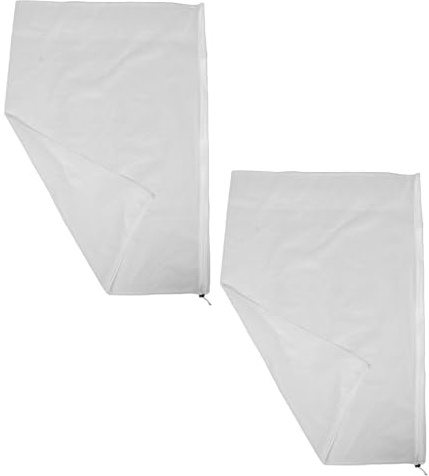 IWOWHERO Lot de 2 Housses de Protection Hivernale pour Plantes 80 X 120 CM en Tissu Non Tissé Blanc Anti-Gel Respirantes Fermeture Éclair et Cordon de Serrage pour Serrage et Jardin