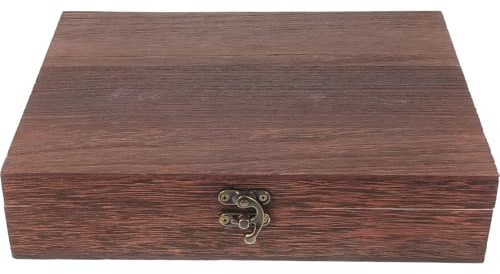 SHINEOFI Scatola in Legno Contenitore Pratico e Piccolo Vintage Rustica con Coperchio con Lucchetto per Gioielli e Piccoli Oggetti, per Casa e Ufficio