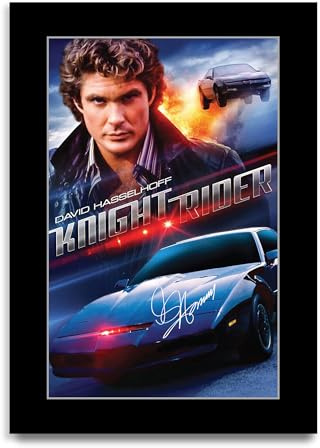 HWC Trading Knight Rider Geschenke Gedrucktes Signiertes Autogramm Poster für Fans von Fernsehn Memorabilien (ID-003352) - A4 Nur Druck