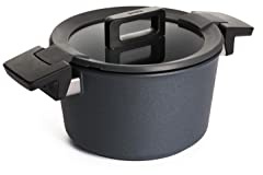 Woll 120CP Guss Topf Concept Plus 20 cm, 11.5 cm hoch mit 3 L, inklusiv Deckel, Anthrazit