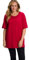 Ulla Popken, Damen, große Größen, Basic-Shirt, Rundhals Mohn 58-60