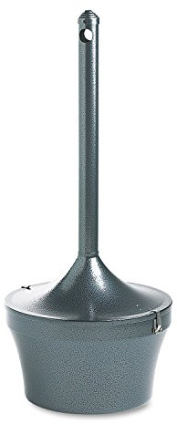 Rubbermaid Commercial Aladdin Smokers' Station, Round, Steel, 4.5 Gallons, Charcoal (R1639EHGR)