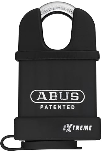 ABUS Vorhängeschloss Extreme 83WPCS/53 - wetterfest - zusätzlicher Bügelschutz - gehärteter Spezialstahl - ABUS-Sicherheitslevel 8 - Schwarz