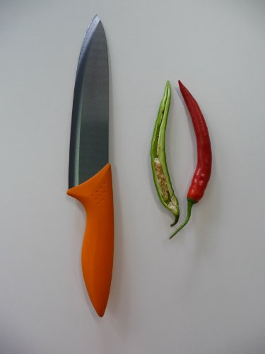 point-home Keramikmesser Universalmesser Kochmesser Messer mit 200mm Klinge orange