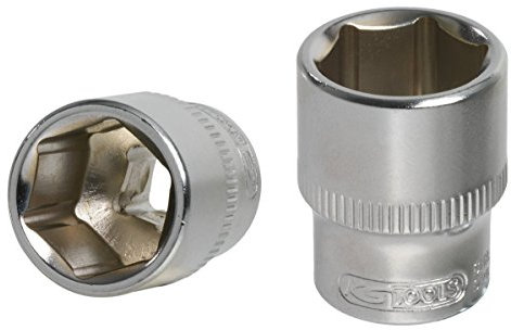 KS Tools 922.1414 - Chiave a bussola esagonale 1/4, 14 mm, linea ULTIMATE, profilo Superlock, in cromo vanadio, finitura cromata satinata