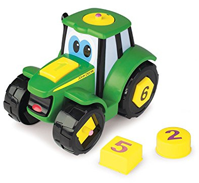John Deere Johnny Traktor Lern & Spaß, der lachende Spielzeugtraktor für die ganz kleinen Farmer zum Zahlenlernen. Der Plastiktraktor lässt sich anschieben und motiviert Kinder ab 3 Jahren zum Zählen