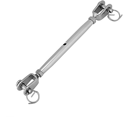 Tendeur de Mâchoire Tendeur à Corps Fermé en Acier Inoxydable Tendeur de Vis de Gréement Galvanisé pour les Activités en Plein Air (M8)