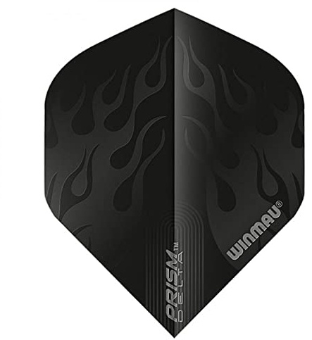 WINMAU Prism Delta Black Extra Dicke Dart Flights - 1 Sätze pro Packung (3 Flights insgesamt)