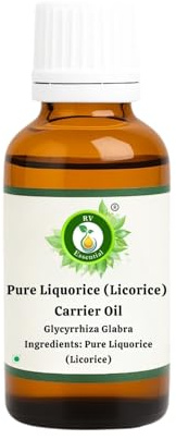 R V Essential Pure Liquorice (Licorice) Carrier Oil 100ml (3.38oz)- Glycyrrhiza Glabra (100% Pure and Natural)