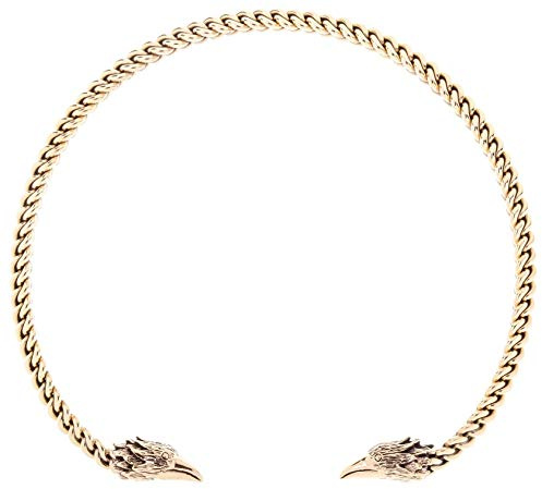 Windalf Männer Torques Ravon Ø 14.5 cm Wikinger Halsschmuck Odins Raben Schmuck Handarbeit Bronze