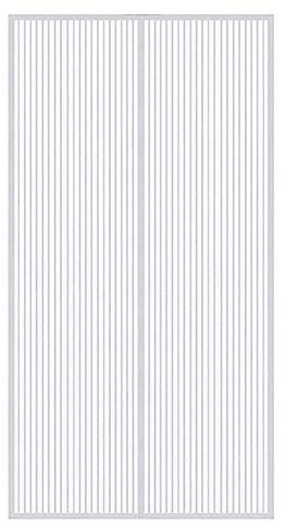 Fliegengitter Tür Insektenschutz 120x210cm Verschiedene Größen Fliegennetz Vorhang Montieren Ohne Bohren für Balkontür Wohnzimmer Schiebetür Flure Türen, Weiß A