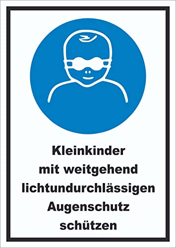 HB-Druck Kleinkinder mit weitgehend lichtundurchlässige Augenschutz schützen Schild A4 (210x297mm)