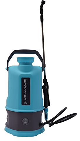 Pulverizador eléctrico de 5 litros, pulverizador de jardín, pulverizador a presión, pulverizador de plantas ajustable, boquilla con cargador de batería