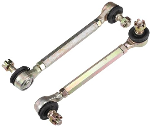 QUARKZMAN Embouts De Biellette De Direction Pour VTT Quad 50-250cc 2Pcs | Couleur Bronze, Matériau Métal, Filetage M10x1.25, Longueur Biellette 13.5 Cm, Embase 7.8x5 Cm