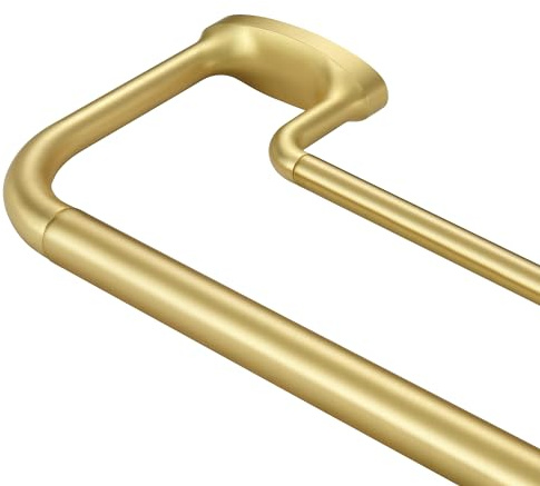 Mayrhyme, Bastone per tende doppio, avvolgente, per finestre, giunzione interna da 2,5 cm anteriore e posteriore da 1,5 cm, regolabile, con terminali e staffe in alluminio, ottone, 71-304 cm
