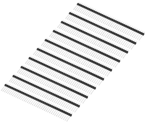 PATIKIL 20 Stück Stiftsenleiste, 40Pin Buchsenleiste Einreihig Gerade Nadel 2.54mm Stichabstand 15mm Nadellänge