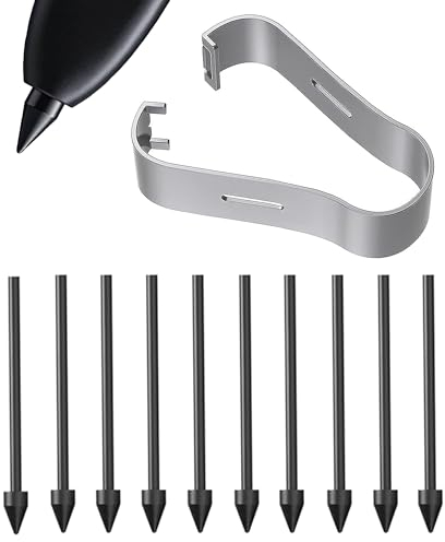 [10 Stück] Ersatzspitzen für Samsung S Pen, Stift Stylus Spitze Kit für Galaxy Tab S6 Lite/S10 FE/S10 FE+ Plus/S10 Ultra/S10+ Plus/S9 FE+ Plus/S9+ Plus/S9 FE/S9/S9 Ultra/S8/S7 Tips Nibs, Schwarz