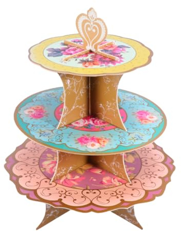 Cabilock espositore per torte supporto per piatti di frutta torre di cupcake in cartone scaffale espositivo scaffali espositivi espositore per dolci Tavolo da dessert Alzata per torte Dolce