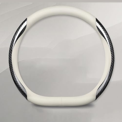 QWEERASS Lenkradbezug Auto, für FIAT 500 2010-2024 Auto Lenkradhülle Anti Rutsch Lenkradabdeckung Atmungsaktives Lenkrad Abdeckung 15'',C-D