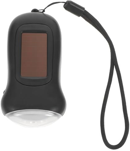 Milisten Lampe De Poche Solaire à Manivelle Petite Lampe De Poche Pour Camping Et Randonnée Solaire