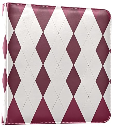 Maroon Red Checkered Rhombus sticker book collecting Self Adhesive Pages 2 pcs 5x7'' Photos album de fotos para