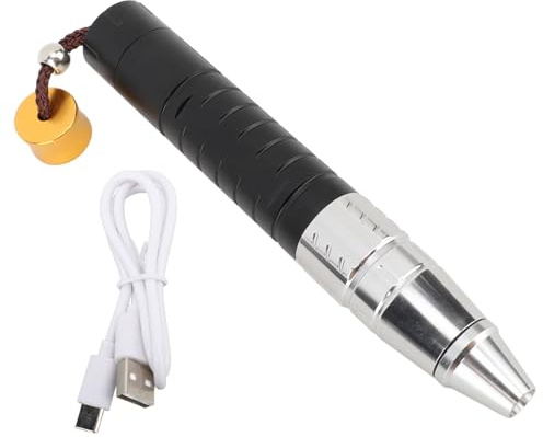 EOJDDPA Luz de identificación de piedras preciosas profesionales USB Tipo C UV White Amarillo LED 365Nm Linteria para gemas Jade Aleación de aluminio de tasación 146 mm
