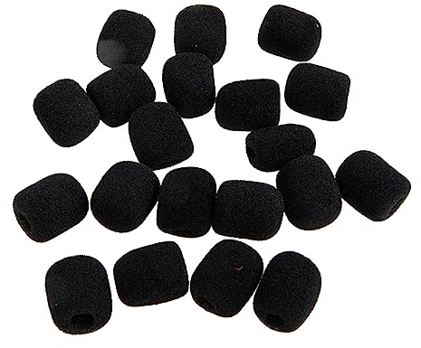 AKOOSY 20pcs Spray Cotton Sponge Covers for Mic Practical Mic Accessories for Lapel Microphone and Podcast Microphone