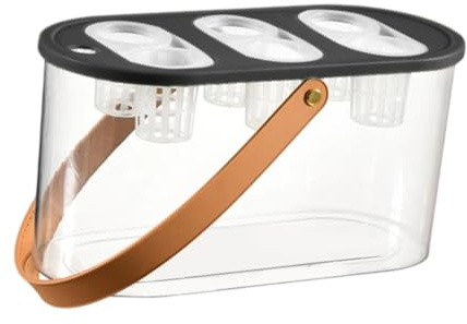Hydrokultur-Züchterbox mit 6 Löchern, Hydrokultursystem, für den Innenbereich, Mini-Aquarium für Pflanzen, Schwarz
