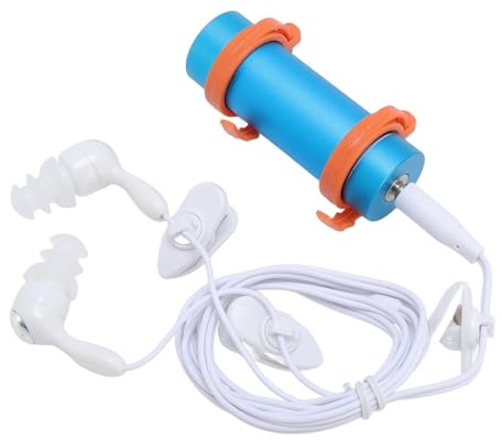 GOWENIC Lettore MP3 Impermeabile da 8 GB Lettore Musicale Portatile con Guscio in Alluminio con Auricolari Impermeabili per Immersioni in Piscina (BLUE)