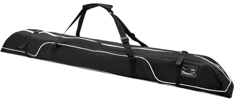 QUXVUIS Gepolsterte Snowboardtasche für Reisen, wasserdicht, idealer Reisebegleiter, Schutzhülle für Kanten und Vorderseite des Snowboards, Schwarz, 192 cm