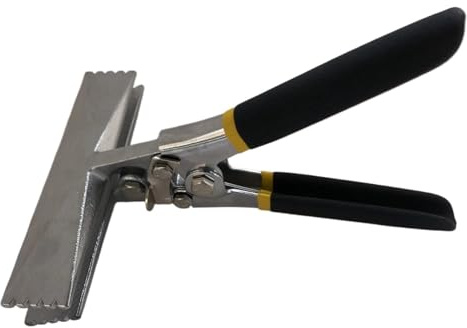 1 pinza piegatrice manuale, 6 pollici, utensili for piegare lamiere con ganasce dritte for appiattire il metallo, pinze piegatrici con impugnatura a doppio cuscino immerso