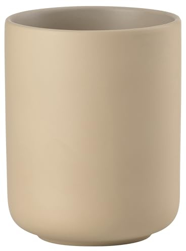 Zone Denmark Ume Toothbrush Mug Camel 4.1 in H x 3.3 in Dia